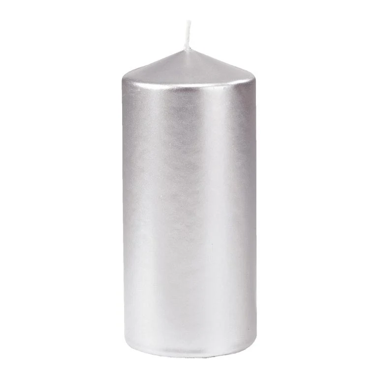 CANDELA PILLAR VELLUTO 150X70mm 6p  153281 ARGENTO