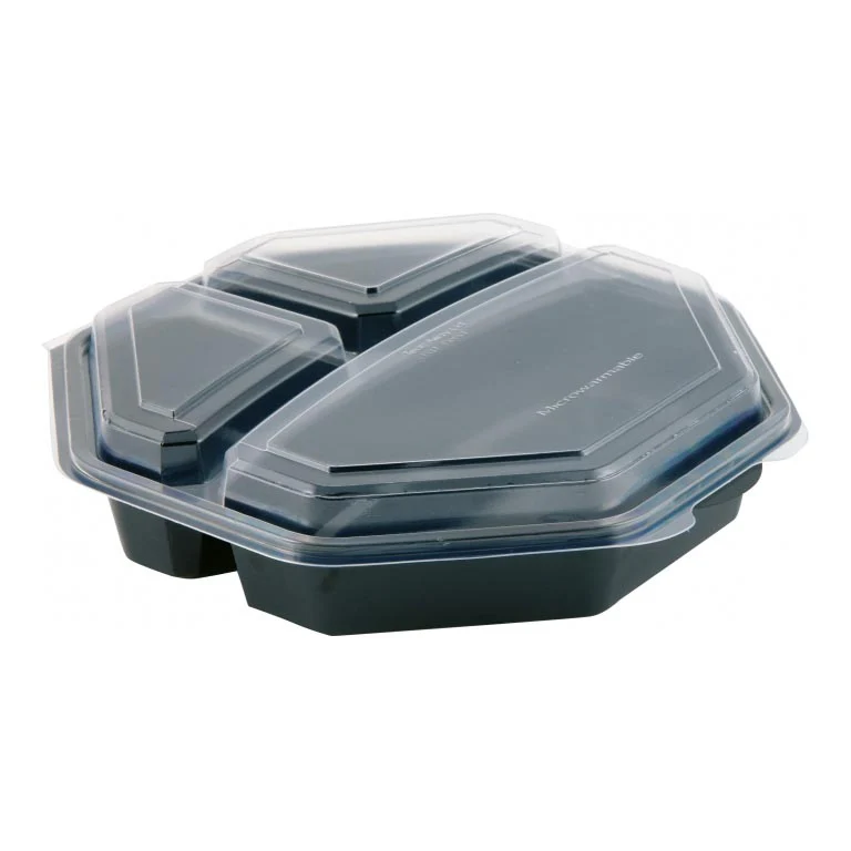 CONTENITORI PIATTICALDINERO+COP.TRASP.MS  COD 149872 230X230X60mm 160pz DUNI