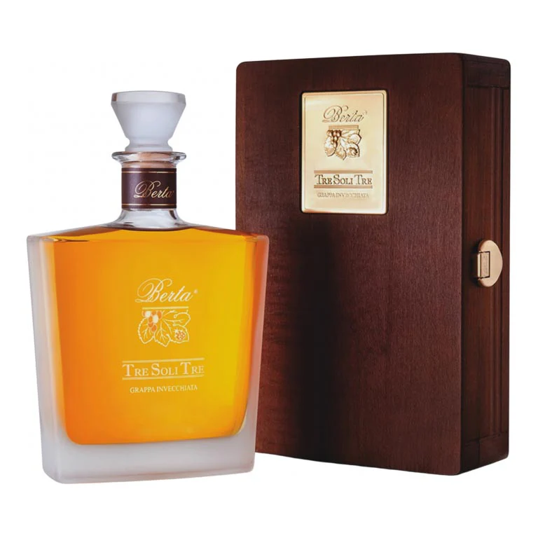 GRAPPA BERTA TRE SOLI TRE - 70CL ASTUCCIO IN LEGNO