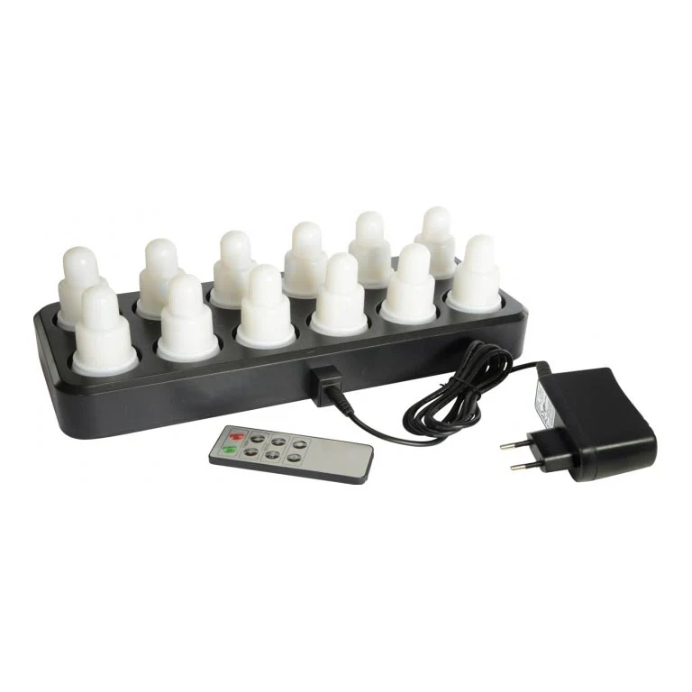 KIT DI 12 LED CON ADATTATORE+CARC.+TELEC  COD 206435 DUNI