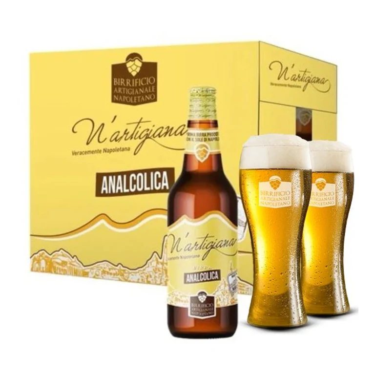 N'Artigiana Analcolica 33 cl + 6 Bicchieri N'Artigiana in REGALO