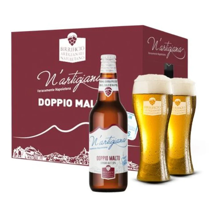 N'Artigiana Doppio Malto 33 cl + 6 Bicchieri N'Artigiana in REGALO