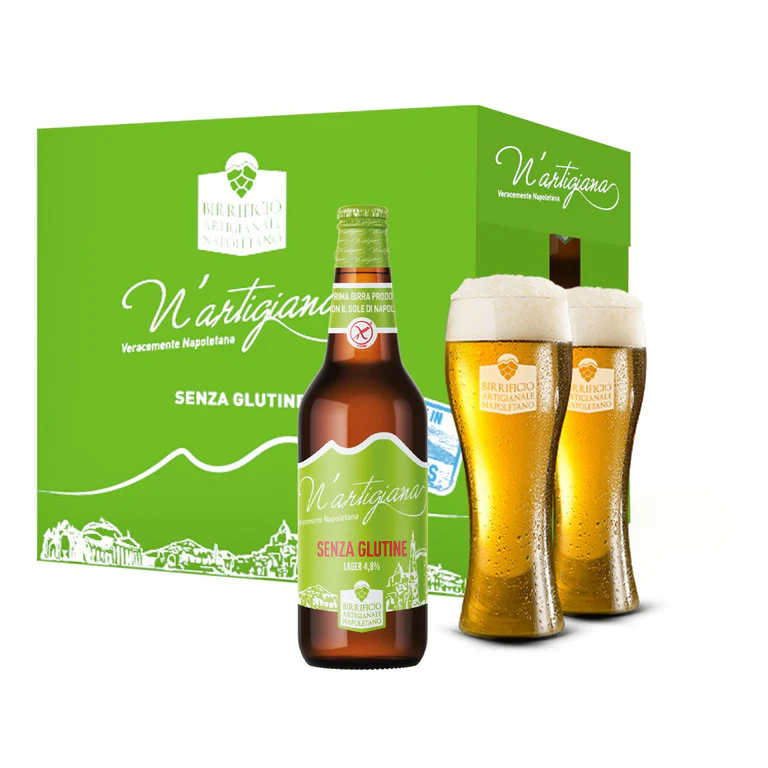 N'Artigiana Senza Glutine 33 cl + 6 Bicchieri N'Artigiana in REGALO