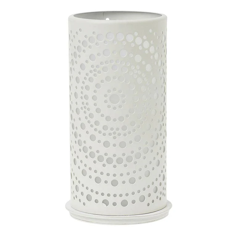 PORTACANDELE IN METALLO BILLY BIANCO  COD.174418DUNI 140X75mm