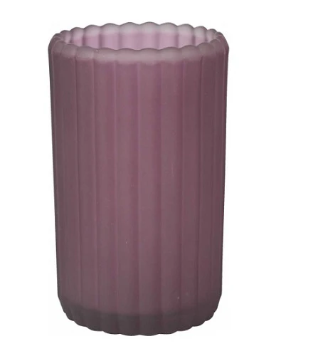 PORTACANDELE VETRO SATIN. PRUGNA x6pz  COD.165676 DUNI 75X125 mm lavabili mano