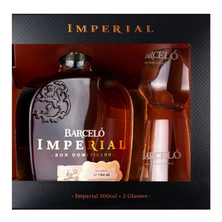 RUM BARCELO IMPERIAL - RON DOMINICANO 70CL + 2 BICCHIERI
