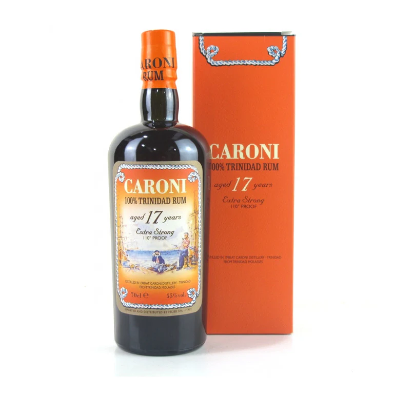 RUM CARONI AGED 17 YEARS-70CL ASTUCCIO  TRINIDAD RUM-EXTRA STRONG-110°PROOF