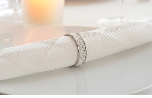 TOVAGLIOLI BIANCO ELEGANCE 40pz 40x40 COD. 168440 DUNI CRYSTAL - Image 3