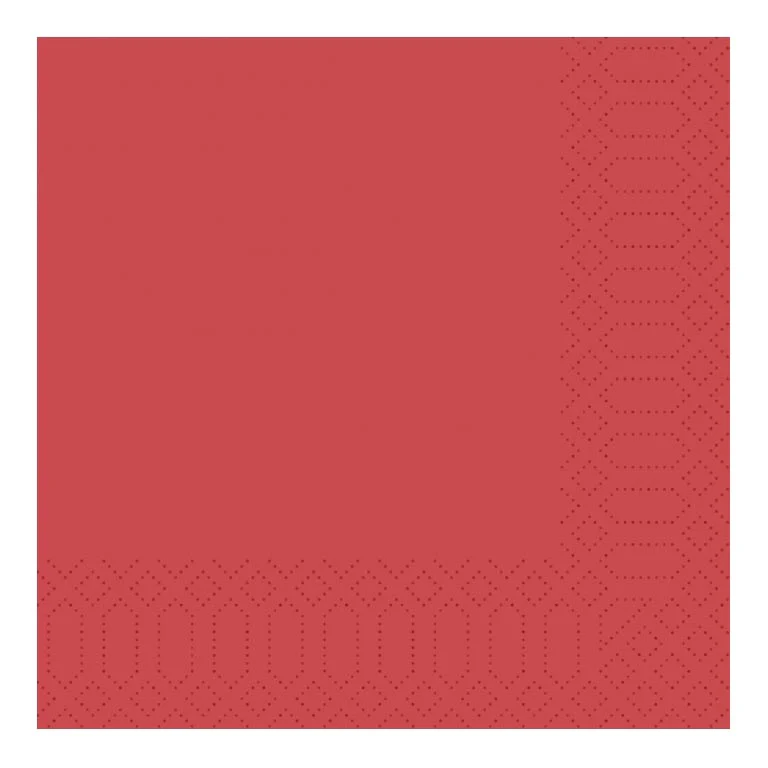 TOVAGLIOLI CELL 250pz 3 VELI ROSSO 40x40  CELLULOSA COD 213103 DUNI