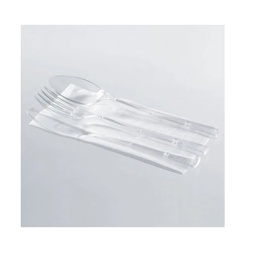 TRIS TRASPARENTI + TOVAGL. DOPPIO V.x500 ISAP FORCHETTE CUCCHIAIO COLTELLO + TOST