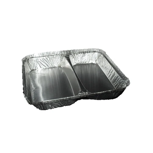 VASCHETTA ALLUMINIO BISCOMPARTO x100pz  (COD 122) CUKI 550ML BASSA