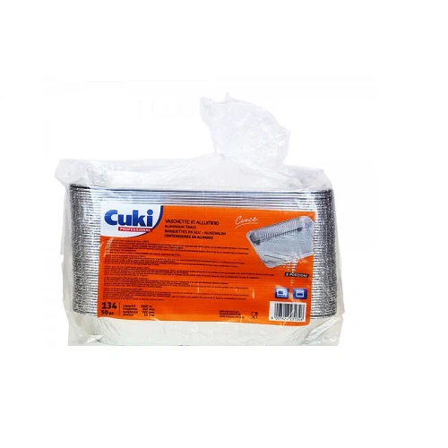 VASCHETTA ALLUMINIO N° 8 STANDARD x50 p  (COD 131)  CUKI 3240 CC 319X259