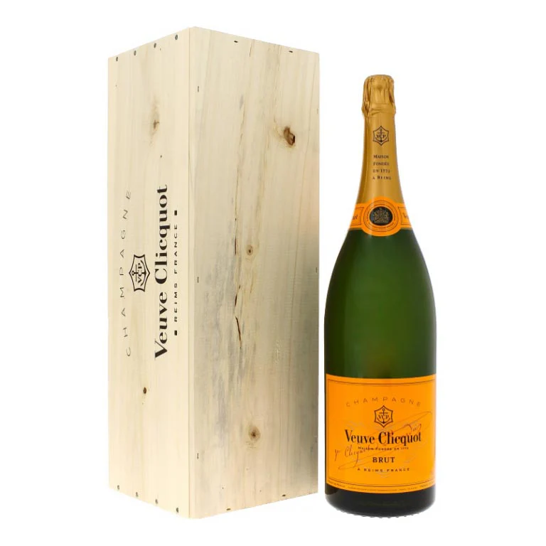VEUVE CLICQUOT CHAMPAGNE BRUT-6T CASSA IN LEGNO MATHUSALEM