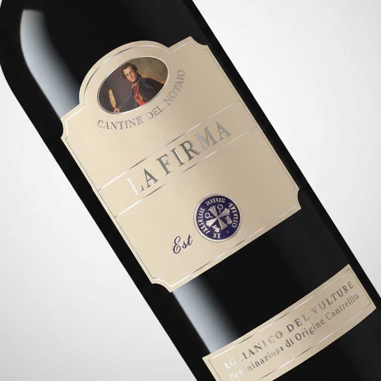 VINO CANTINE DEL NOTAIO LA FIRMA 2017 AGLIANICO DEL VULTURE DOC-75CL - Image 2