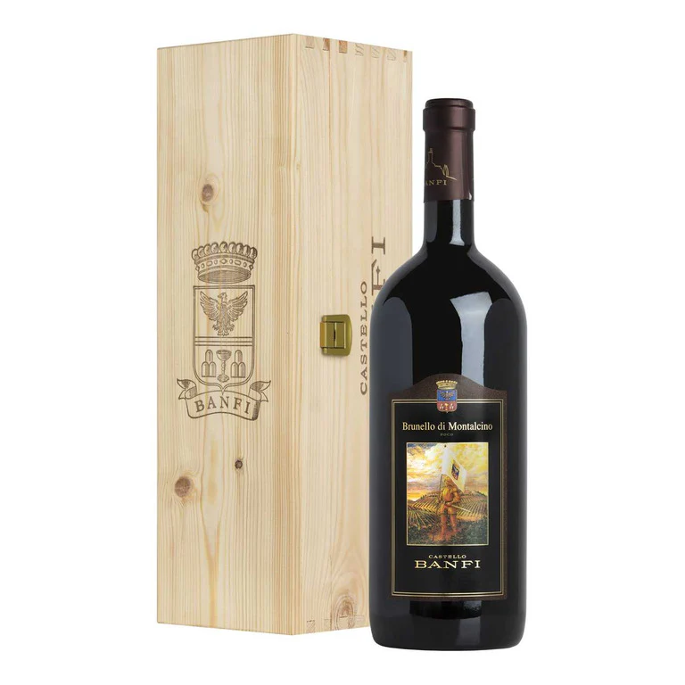 VINO CASTELLO BANFI BRUNELLO 2015 DI MONTALCINO DOCG CASSA IN LEGNO -3LT