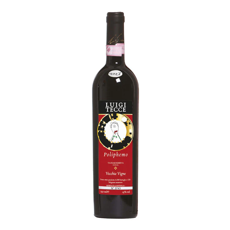 VINO LUIGI TECCE POLIPHEMO 2019 TAURASI RISERVA DOCG TRIPLE "A"-75CL