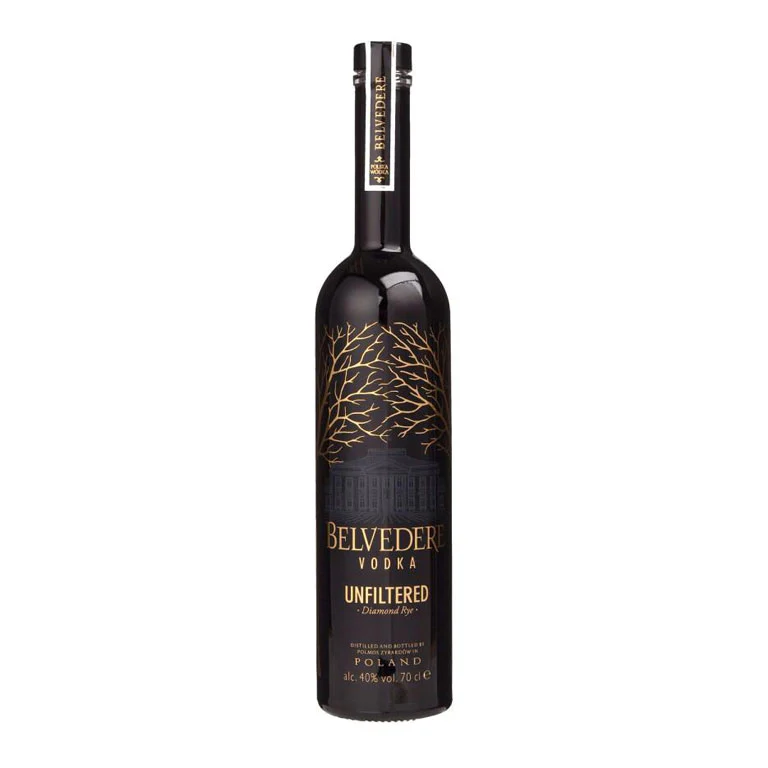 VODKA BELVEDERE UNFILTERED 70CL RARE DIAMOND RYE