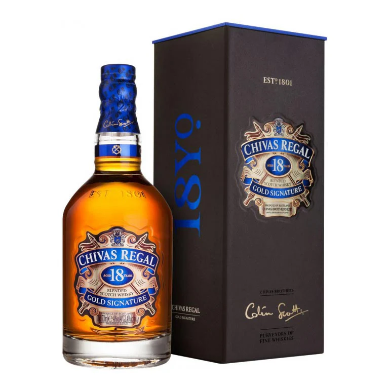 WHISKY CHIVAS REGAL AGED 18 YEARS-70CL GOLD SIGNATURE-ASTUCCIATO