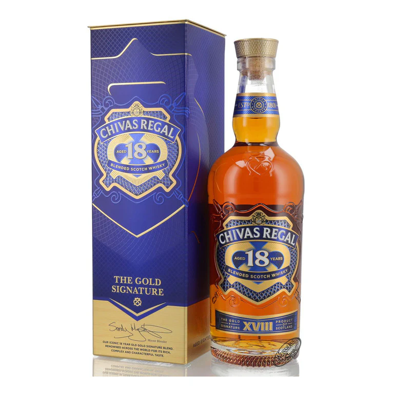 WHISKY CHIVAS REGAL AGED 18 YEARS-70CL GOLD SIGNATURE-ASTUCCIATO TAP. METALLO