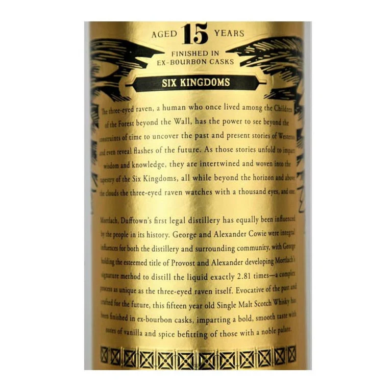 WHISKY MORTLACH"SIX KINGDOMS"15YEAR 70CL LIMITED EDITION- GAME OF THRONES ASTUCCI - Image 4