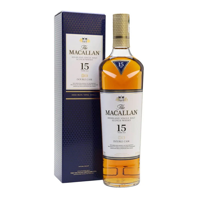 WHISKY THE MACALLAN- 15 YEARS OLD- 70CL DUBLE CASK MATURED - SINGLE MALT