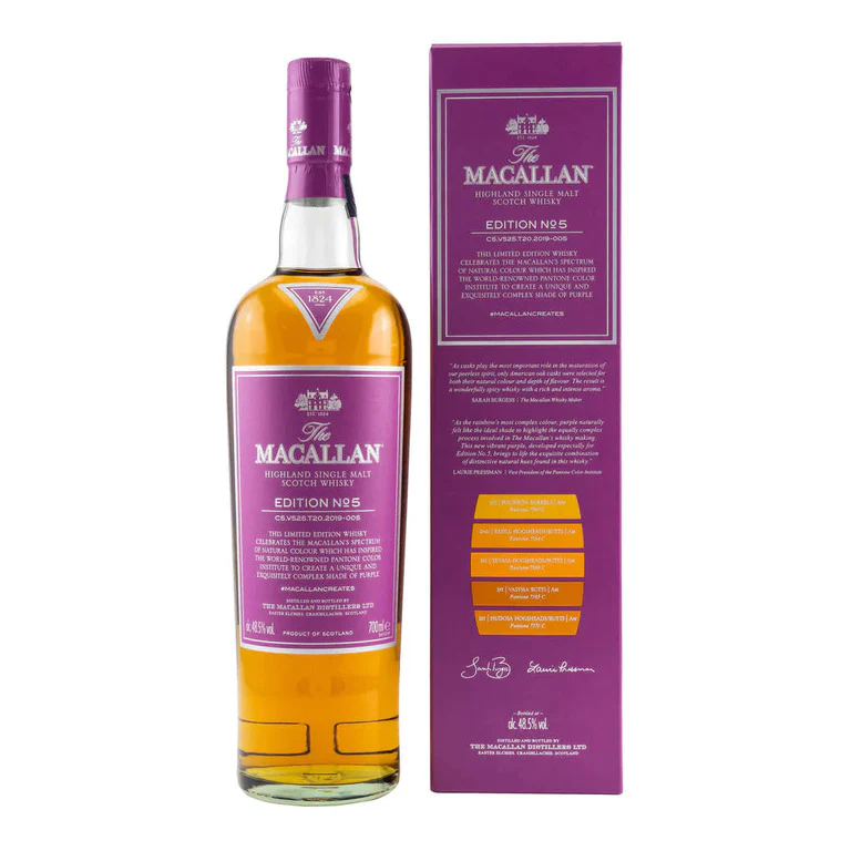 WHISKY THE MACALLAN LIMITED EDITION No.5 HIGHLAND SINGLE MALT SCOTCH -ASTUCCIATO